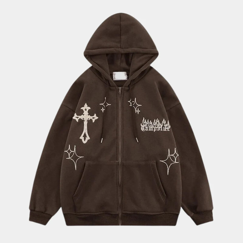 Oversized Zipper Hoodie for Women and Men