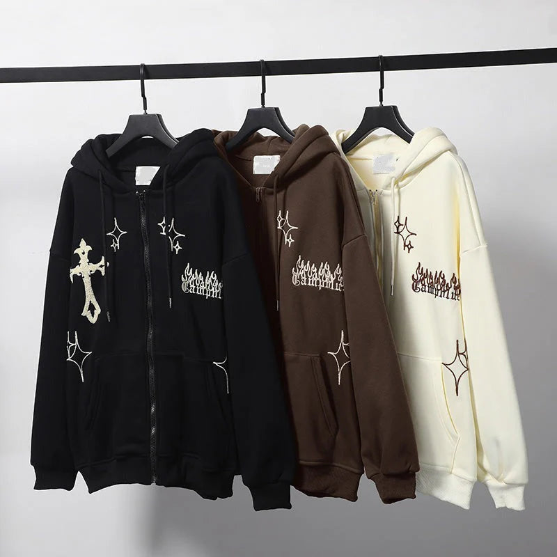 Oversized Zipper Hoodie for Women and Men