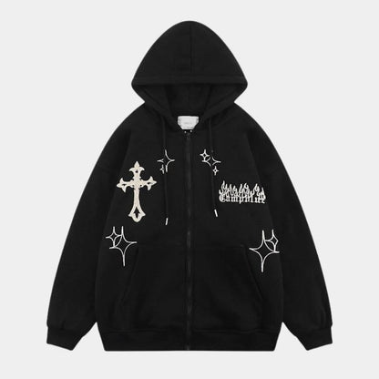 Oversized Zipper Hoodie for Women and Men
